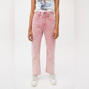 🤠Urban Outfitters BDG Issa Cowboy Jeans Hi Waisted Straight Leg Pink Washed 27🎀